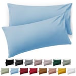 Blumtal Taie Oreiller 40x60 Lot de 2 - Housse de Coussin Microfibre - Taies d'oreillers avec Fermeture éclair, certifiée Oeko-Tex, Extra Douce et Lavable - Bleu