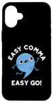 Coque pour iPhone 16 Plus Easy Comma Easy Go Jeu de mots amusant de ponctuation