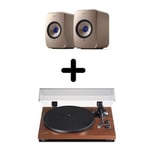 Enceintes actives Hifi connectées KEF LSX 2 Soundwave (paire) + Platine vinyle Teac TN-280BT-A3 Noyer