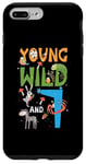 Coque pour iPhone 7 Plus/8 Plus Anniversaire du zoo pour enfant de 7 ans - Animaux de la jungle