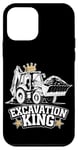 Coque pour iPhone 12 mini Opérateur de pelleteuse ouvrier du bâtiment amateur d'excavatrice