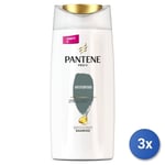 3x Pantene Shampooing 675 Ml. Shampooing Antipelliculaire