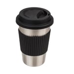 Kaffemugg med lock / Mugg - Rostfritt stål silver