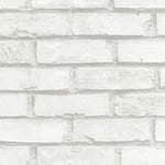 Venilia Adhesive Film, Stone Look White, Brick Look White, 45 cm x 1.5 m, Thickness 95μ, Self-Adhesive Furniture Film, Decorative Film, Wallpaper, Kitchen Film, Phthalate-Free, Made in EU