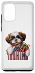 Coque pour Galaxy S20+ Shih Tzu, 4 juillet, côtes levées au barbecue pour hommes, femmes et enfants, chiot, dans une poche