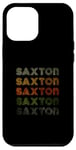 Coque pour iPhone 12 Pro Max Love Heart Saxton Tee Grunge Vintage Style Saxton Noir