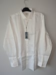 Jack & Jones Super Slim Shirt Mens XL Premium White Stretch Cotton 