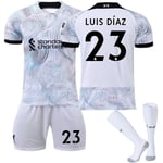 22 Liverpool tröja bortamatch NO. 23 luis Diaz tröja set W #XS