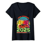 Womens Dad-to-be LEVEL COMPLETE PAPA 2025 Gaming Vintage V-Neck T-Shirt