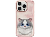 Nimmy Apple Iphone 16 Pro Max 6.9 Fodral Rosa Big Eyed Pet 2.0 Katt