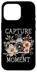 Coque pour iPhone 16 Pro Photographe Capture The Moment Appareil photo Photographie