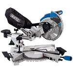 Draper 55588 D20 20V Brushless 185mm Sliding Compound Mitre Saw - Bare, Blue and Black