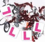 Red Bride To Be Assorted Bachelorette Confetti Learner Plates L PLATE HEN PARTY