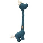 D&D Home,Jouet élégant Chenille George 20x52 cm bleu, Rembourrage 100% polyester, Finition raffinée – oreilles en fourrure, Avec squeaker dans la trompe pour encore plus de plaisir de jeu, pour chiens