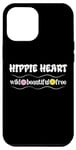 Coque pour iPhone 15 Pro Max Hippie Heart Wild Belles Fleurs Libres Floral Daisy Années