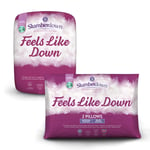 Slumberdown Feels Like Down Duvet 13.5 Tog Super King Duvet With 2 Pillows