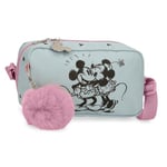 Joumma Disney Kisses M&M Sac à bandoulière Petit Bleu 19,5 x 11,5 x 7,5 cm Polyester, Bleu, Petit Sac à bandoulière