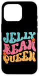 Coque pour iPhone 16 Pro Jelly Bean Queen Groovy Lettrage Vibes