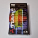 Bande vierge cassette vidéo VHS Mitsubishi E180 PAL SECAM neuve et scellée