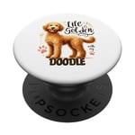 T-shirt Life is Golden with My Doodle Pup Dog Lover PopSockets PopGrip Interchangeable