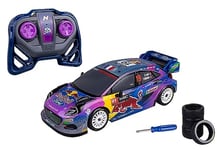 Nikko 10400 Voiture télécommandée M-Sport Ford Puma 28 cm, design Red Bull, avec kit supplémentaire de pneus et tournevis, voiture de rallye RC avec télécommande 2,4 GHz, portée de 30 m, à partir de 6