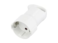 Side Socket Base 16A 250V with Handle in Blister, Perfect for Your Electrical Needs. Its Secure Design Allows You to Connect Multiple Devices, Ideal for Home or Office.