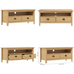 Meuble TV Hill Range Marron miel 110x40x47cm Bois de pin solide - meuble TV - meubles TV - Home & Living