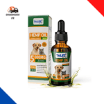 Huile Chanvre Goût Bœuf | Chien Et Chat 5000 MG| Omega 3 6 9| Vitamines A/B/D/E