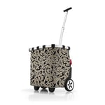 reisenthel carrycruiser fleuri - Chariot à provisions portable avec cadre solide en aluminium, bandoulière et sac intérieur en filet amovible - En matériau hydrofuge, Couleur:Baroque Marble