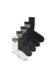 Jack & Jones Junior Boys 5 Pack Matt Tennis Socks - White, White, Size 33-37