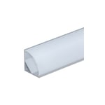 Profilé Aluminium Anodisé Angle 45° Diffuseur Blanc pour Ruban led 2m