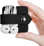 Amial Europe - Wire Organizer Case [Earphones with Cables] Compatible with EarPods Earphones [Extra Quality Silicone] [Cover Avoids Tangling Ear Wires] (Black)