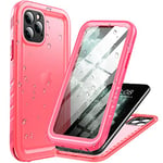 Cozycase Coque pour iPhone 11 Pro Étanche Antichoc - 360 degres Incassable Militaire Rigide Intégrale Case/Bumper/Housse 【IP68 Waterproof/Imperméable】 Etui Anti Choc Eau avec Protection Camera - Rose