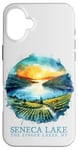 iPhone 16 Plus Seneca Lake Sunset Vineyard Finger Lakes NY Nostalgic Art Case