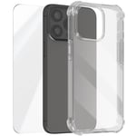 Avizar Coque pour iPhone 15 Pro Max Coins Antichoc + Verre Trempé 9H Transparent