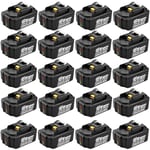 20X Batterie pour Makita 18V BL1860B BL1850B BL1840B BL1830B BL1820B BL1815 BL1815N LXT400 pour Makita Batteries d'outils avec indicateur LED 18V