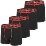 Boxers Freegun  Lot de 4 Boxers garçon coton Rouge