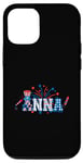 Coque pour iPhone 12/12 Pro Anna Nom personnalisé 4 juillet USA Party