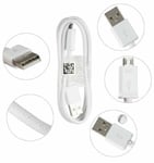 White 3m Micro USB Charger Charging Lead Data Sync Cable for Samsung note 3,4,5