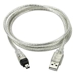 CY Câble de cordon d’adaptateur USB mâle vers FireWire IEEE 1394. 4 broches m...