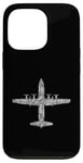 Coque pour iPhone 13 Pro Lettres de l'alphabet phonétique de l'aviation C-130 en forme d'Hercules