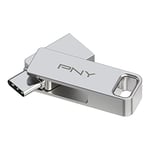 PNY 256GB Duo Link USB 3.2 Type-C Dual Flash Drive pour Les appareils Android et Les Ordinateurs - Stockage Mobile Externe pour Les Photos, vidéos et Autres - 200MB/s