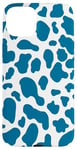 iPhone 15 Plus blue cow print pattren - flower blue Cow Pattern man women Case