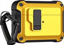 Hurtel Pro Armour Airpods Case With Hook - Airpods 4 Yellow