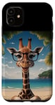 Coque pour iPhone 11 Summer Smiles : Funny Giraffe Edition