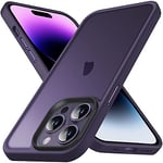 Anqrp Zero Seriesr Compatible avec iPhone 14 Pro Coque, Étui Translucide Mat et Minimaliste, Coque pour iPhone 14 Pro avec Silicone 6.1 Pouces, Violet foncé