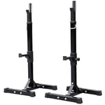 Abician Cages de Squat, Rack Squat Repose Haltère Réglable 14 Niveaux Repose Barre Musculation Supports Charge Max.200 kg Rack Musculation Noir