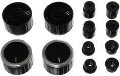 Black Knob For Hotpoint Creda Cannon Oven Cooker Grill Hob Control Adaptors