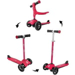 Evo 3 in 1 Cruiser Tri Scooter and Ride On - Red RRP 40.00 lot GD