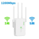 1200Mbps Trådlös WiFi Repeater WIFI Range Extender WiFi Signal Booster 5G 2.4G Dual-band Nätverksförstärkare WiFi Router 2.4G 5.8G 1200Mbps EU Plug